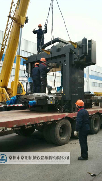 韓國高精龍門銑安裝中